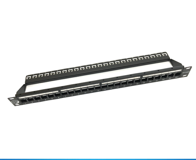 Hermesys HydraX 19” 1U 24P Unshielded Patch Panel Keystone Unloaded
